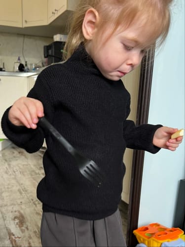 Customer photo review of Soft Turtleneck Pullover Sweater