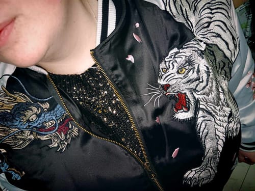 Customer photo review of Sakujan Celestial Guardians Collection Embroidered Jacket