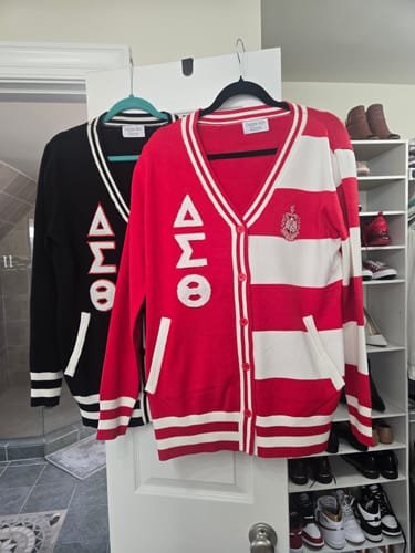Customer photo review of Delta Sigma Theta Cardigan *ORIGINAL DESIGN*