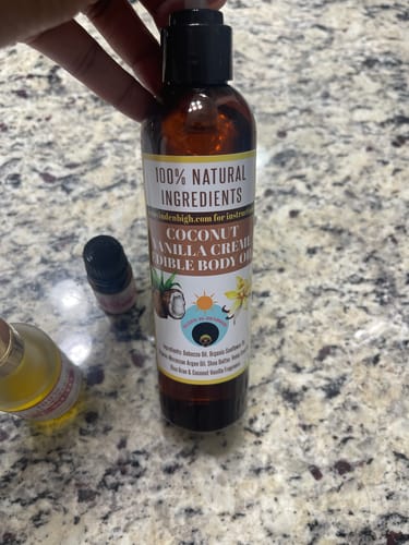 Customer photo review of Coconut Creme Edible Body Oil