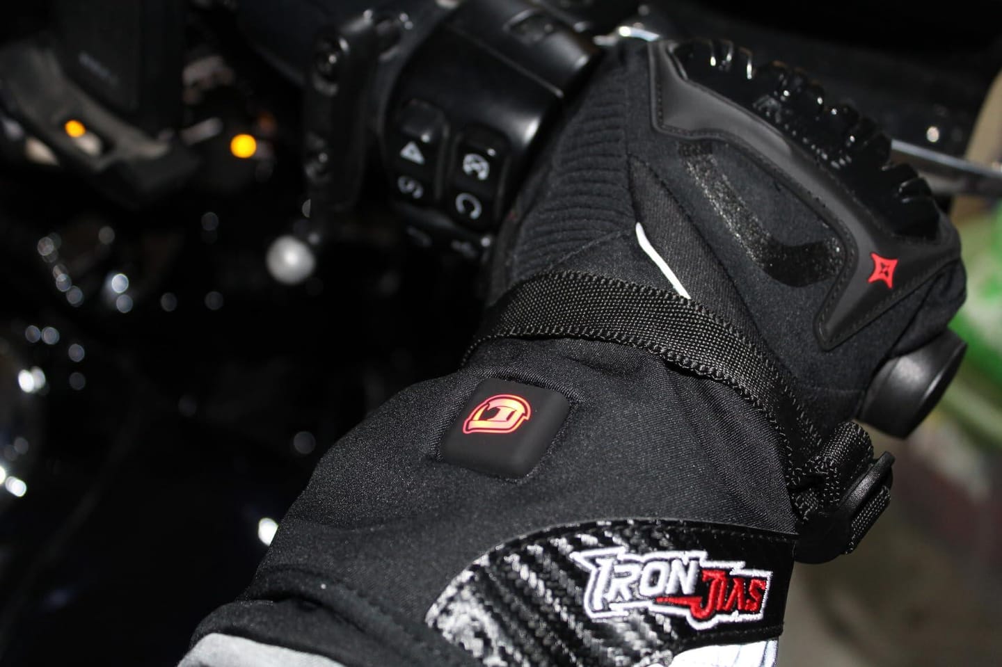 Customer photo review of RIDEIRON Winter Waterproof Rechargeable Heated Motorcycle Gloves | AXE01H