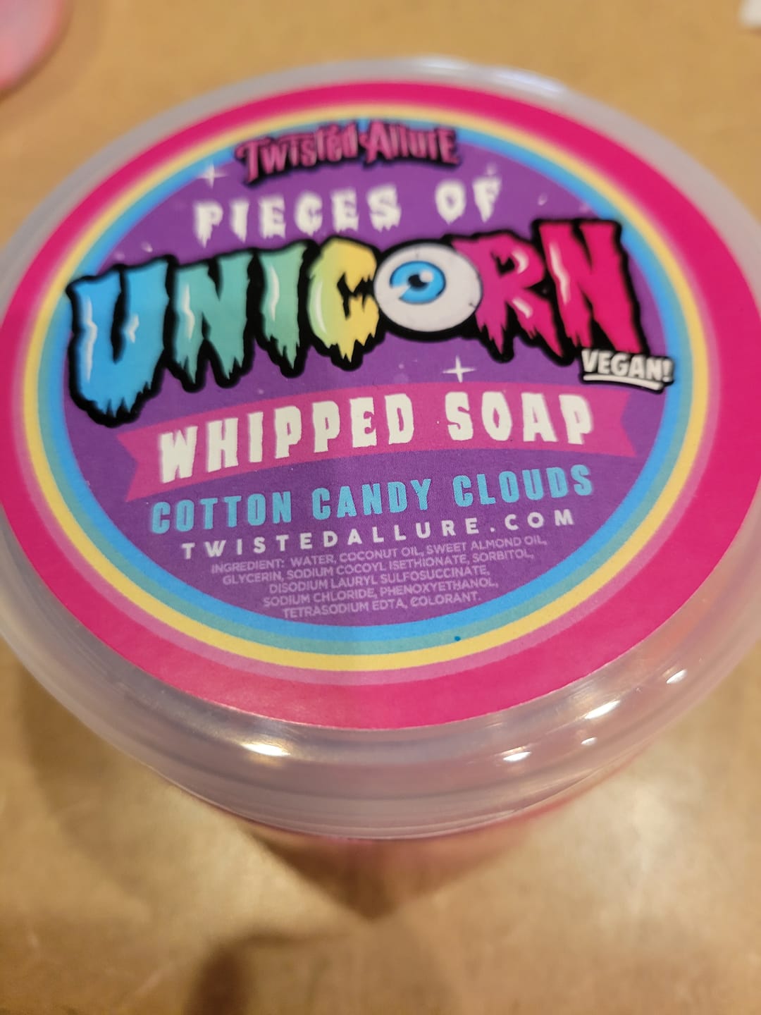Customer photo review of Pieces of Unicorn Whipped Soap