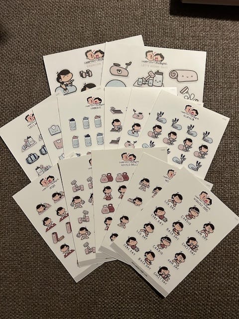 Customer photo review of Chores Planner Sticker Set