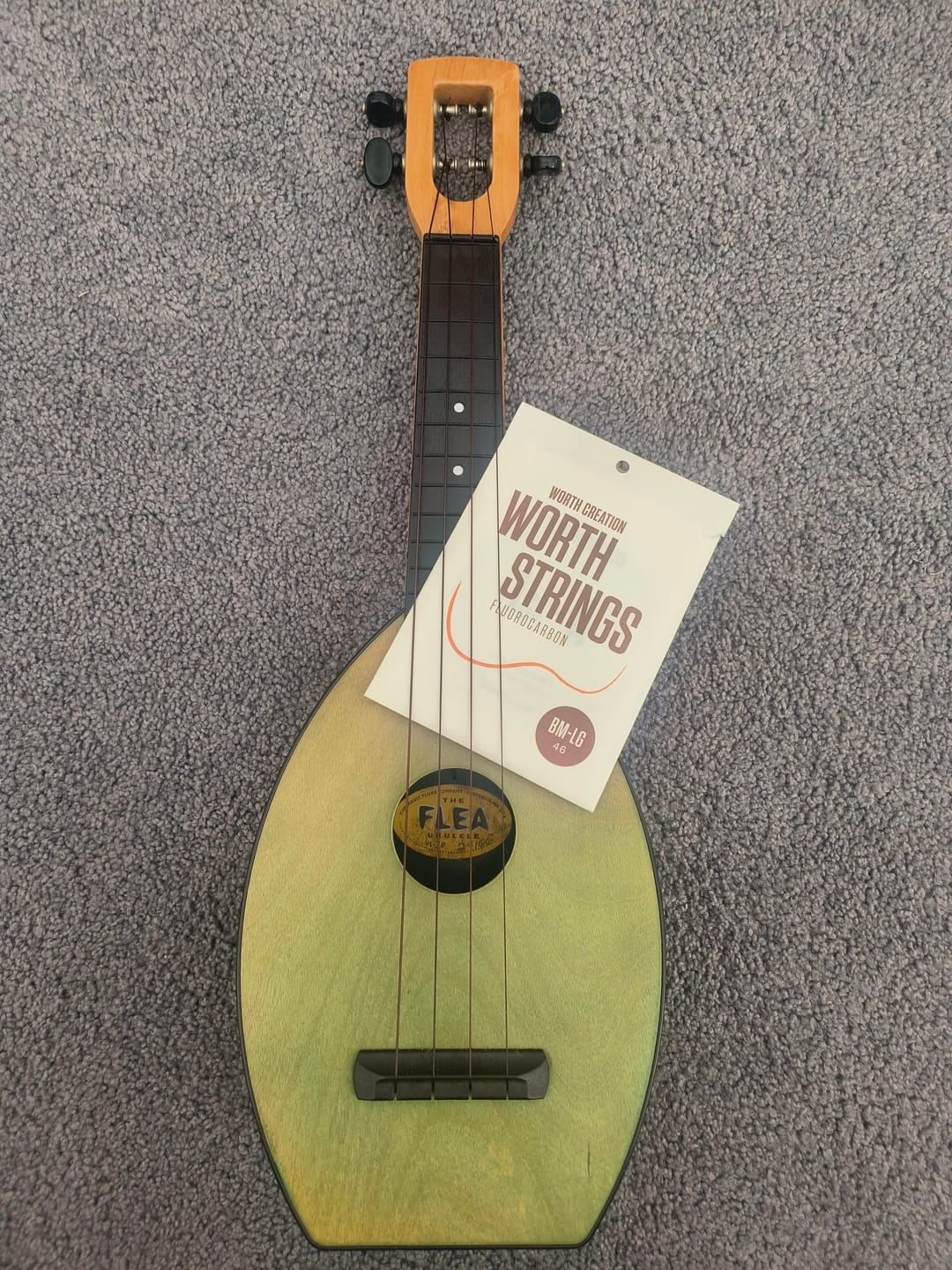 Customer photo review of BM-LG Worth Ukulele Strings Brown Medium Low G Soprano/Concert Fluorocarbon 2 restrings Per Pack