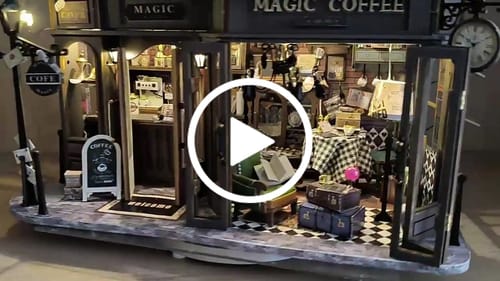 Customer video review of Magic Coffee Shop DIY Miniature House Kit