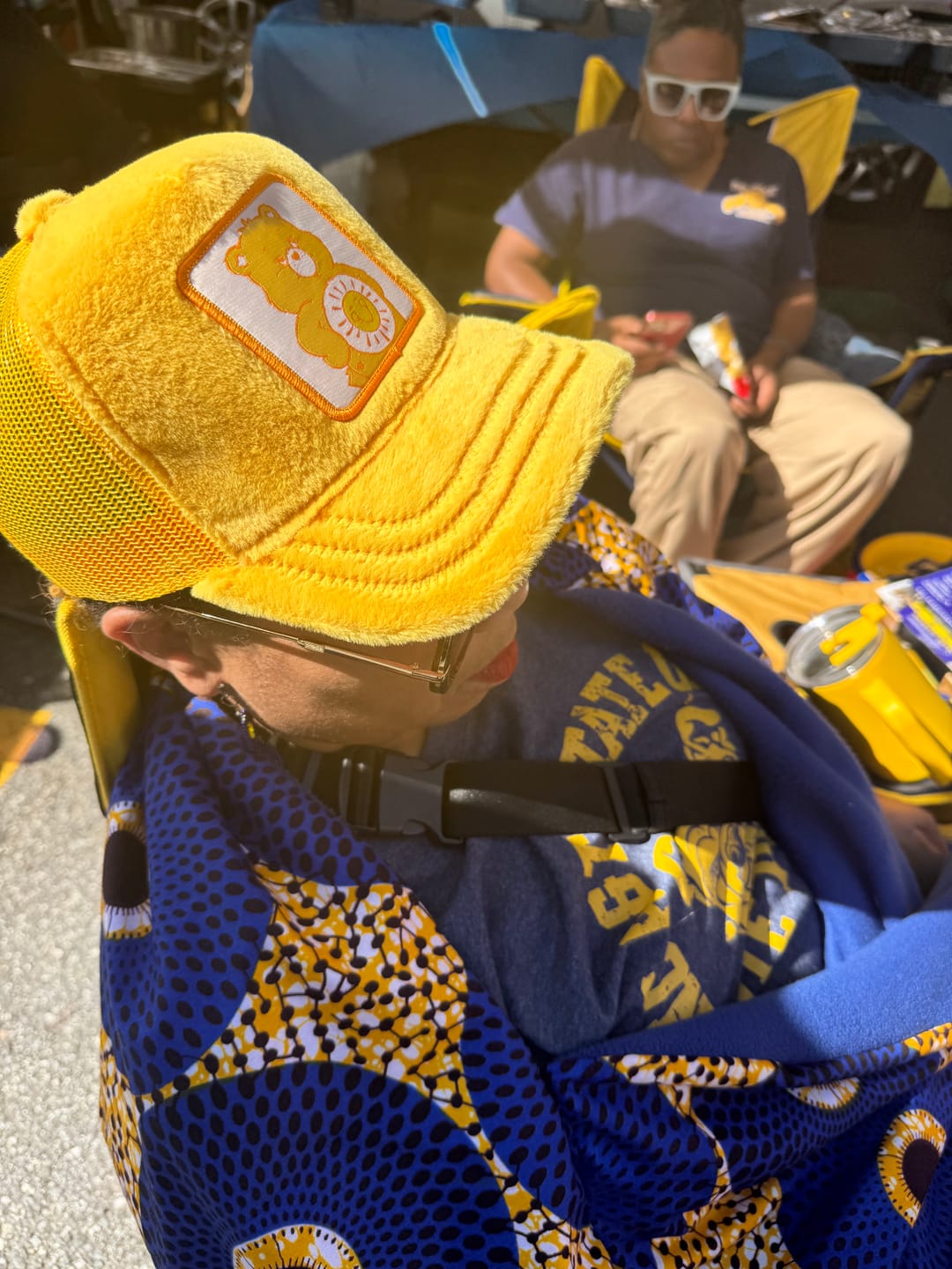 Customer photo review of OVERLORD X Care Bears:  Funshine Bear Trucker Cap