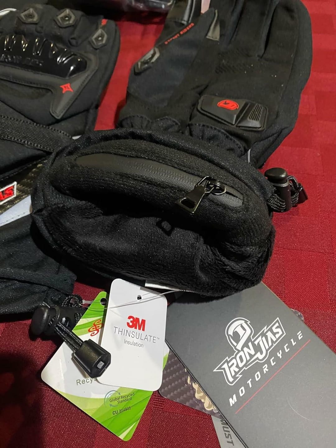 Customer photo review of RIDEIRON Winter Waterproof Rechargeable Heated Motorcycle Gloves | AXE01H