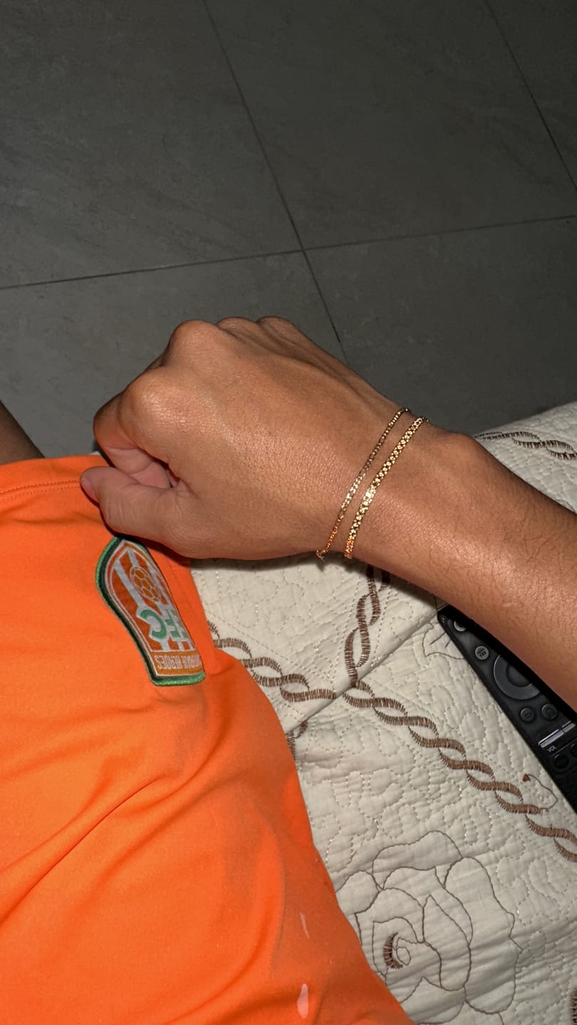 Customer photo review of Pulsera Bismarck en Oro laminado 18k