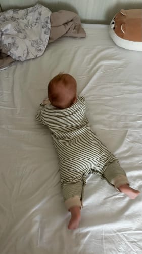 Customer photo review of Striped Romper Jumpsuit