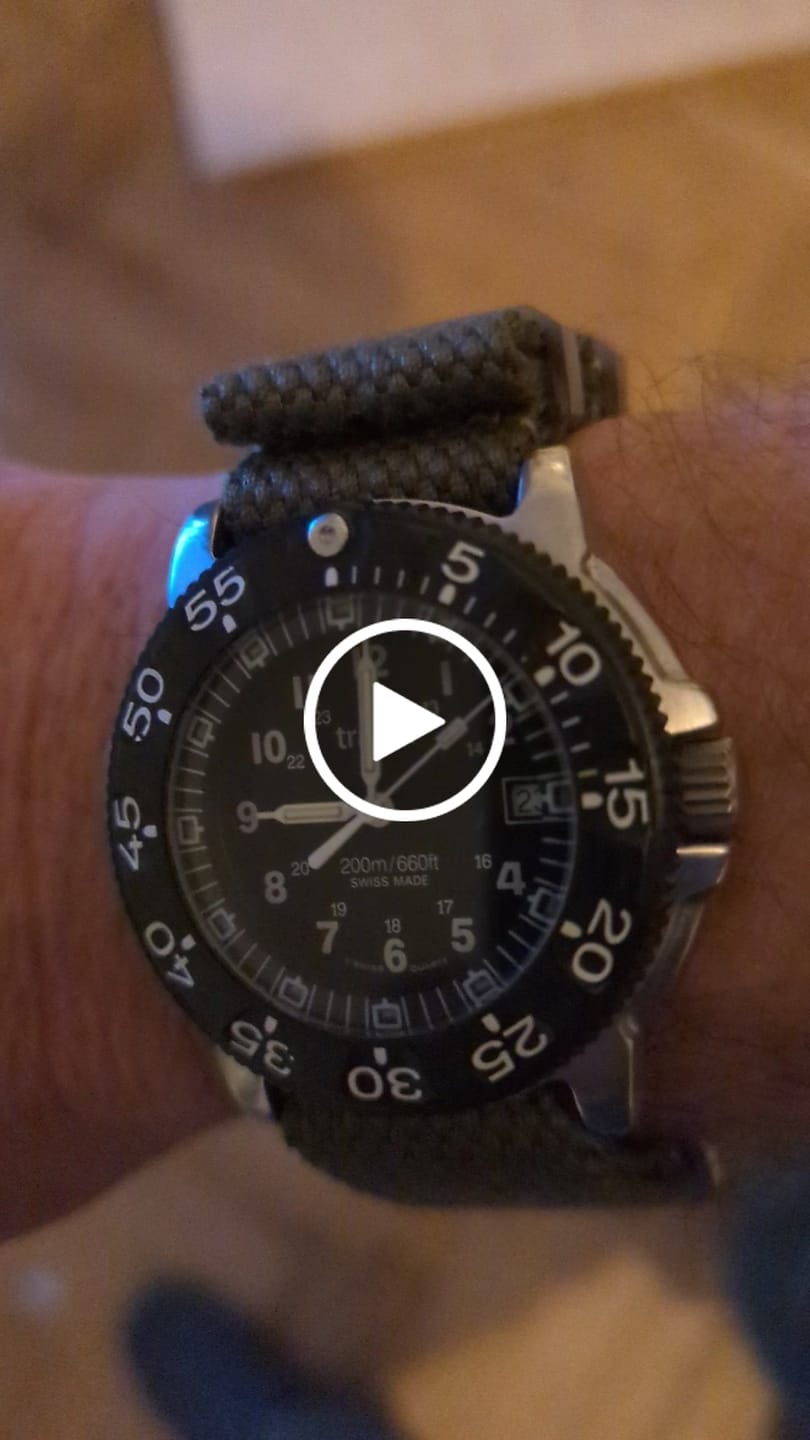Customer video review of Vintage Style Woven Fabric Military Watch Strap