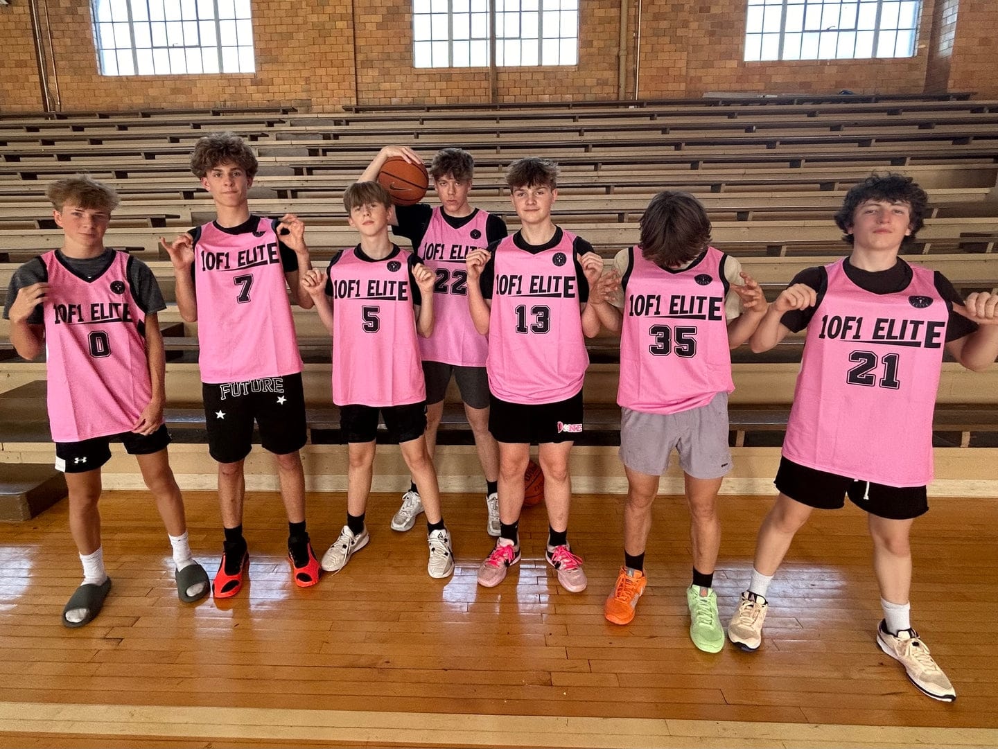 Customer photo review of Custom Black Pink Double Side Tops Athletic Basketball Jersey