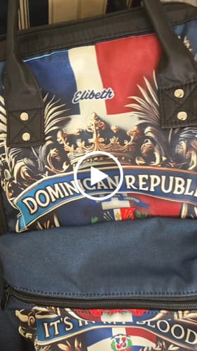 Customer video review of Dominican Republic It's In My Blood - Large Capacity Backpack, Duckbilled Backpack BPDOM01
