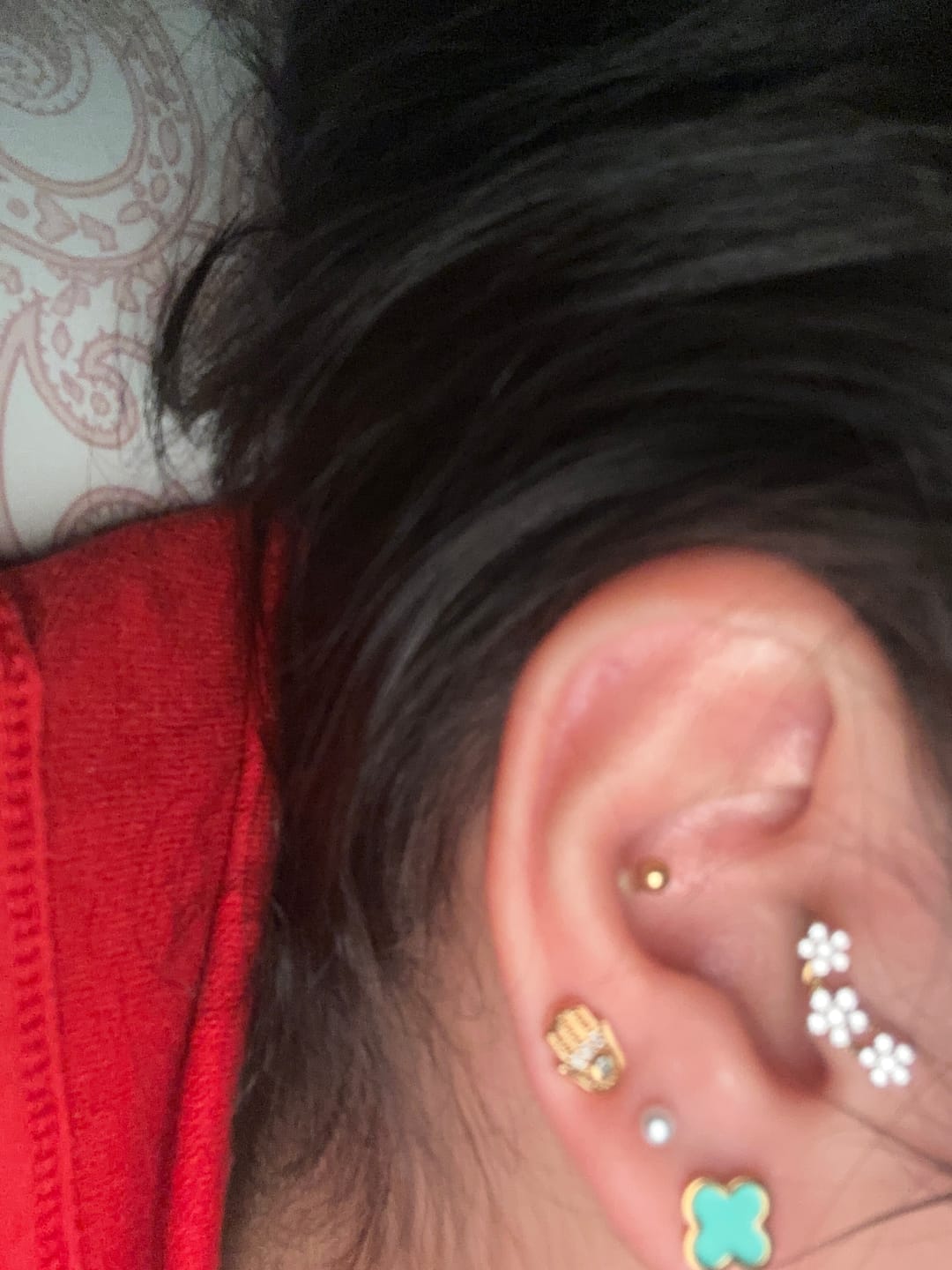 Customer photo review of Flowerish Piercing | Titan
