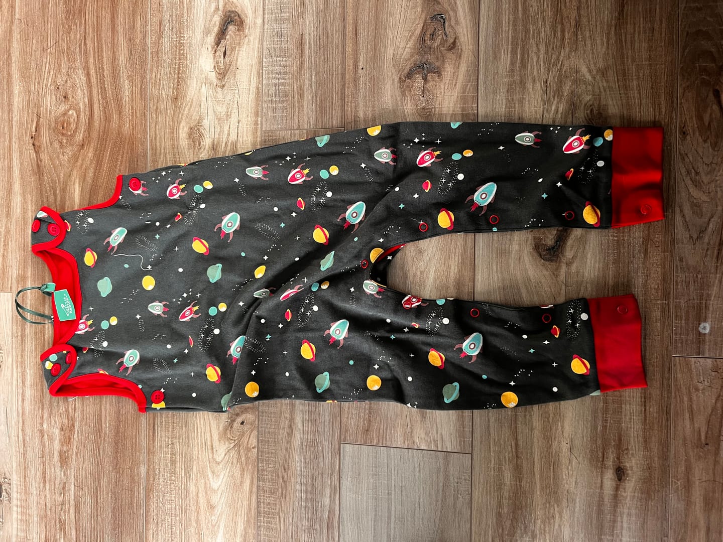 Customer photo review of Outer Space Everyday Dungarees