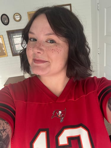 Customer photo review of Red Spirit Speckles Makeup Patches - Team Spirit Collection