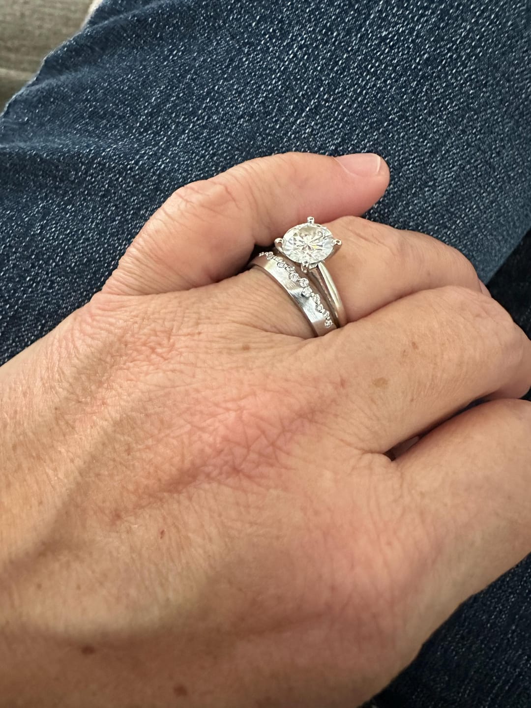 Customer photo review of Forever Bond Floral Ring Set