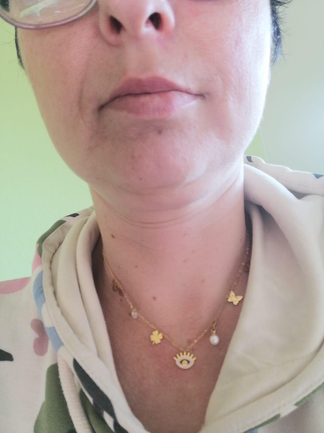 Customer photo review of Blissful Eye Kette 18K Vergoldet