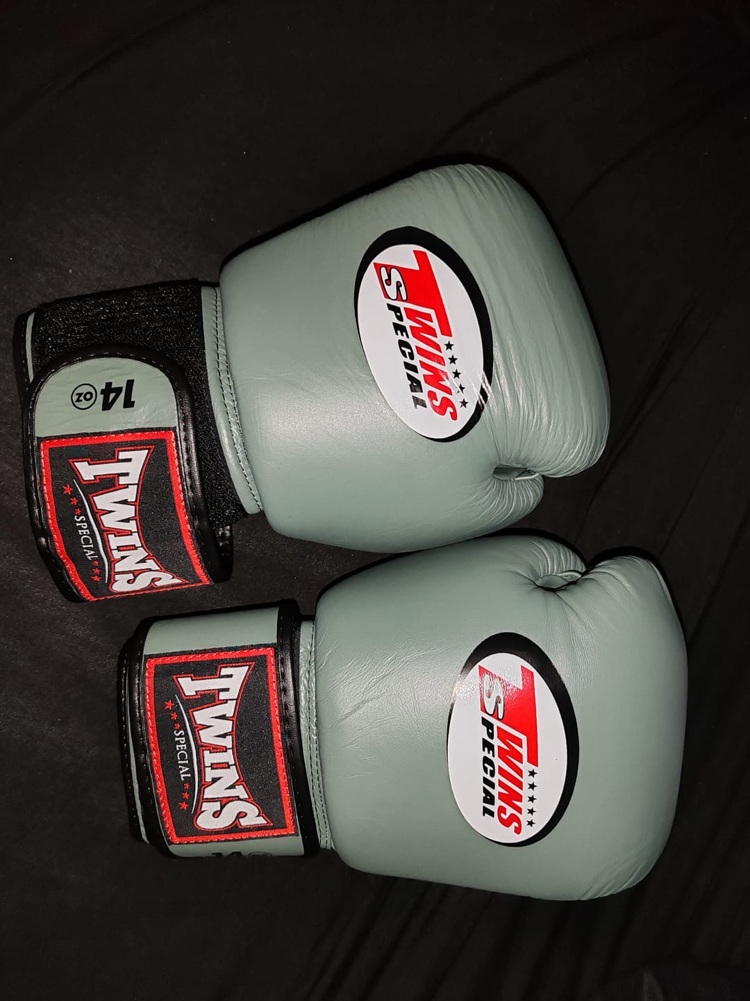 Customer photo review of Twins Special BGVL3 Black Velcro Boxing Gloves
