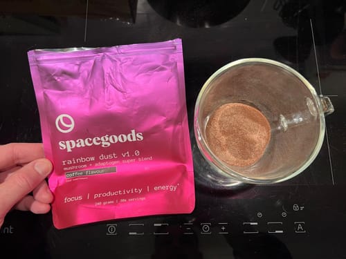 Customer photo review of rainbow dust - coffee