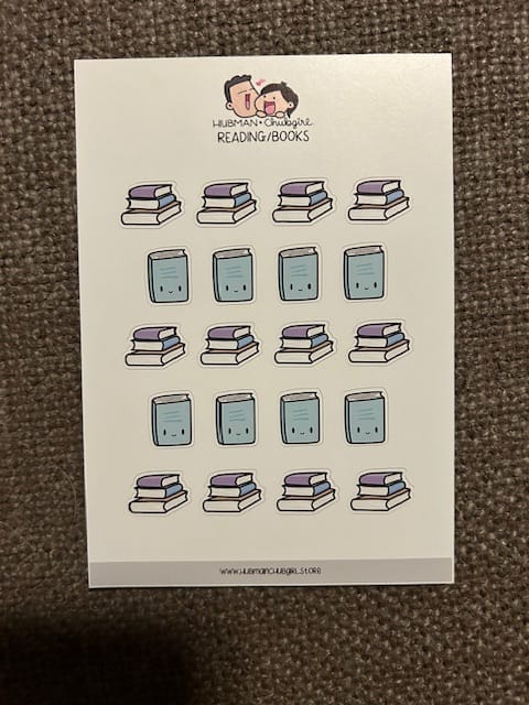 Customer photo review of Reading / Books Planner Stickers