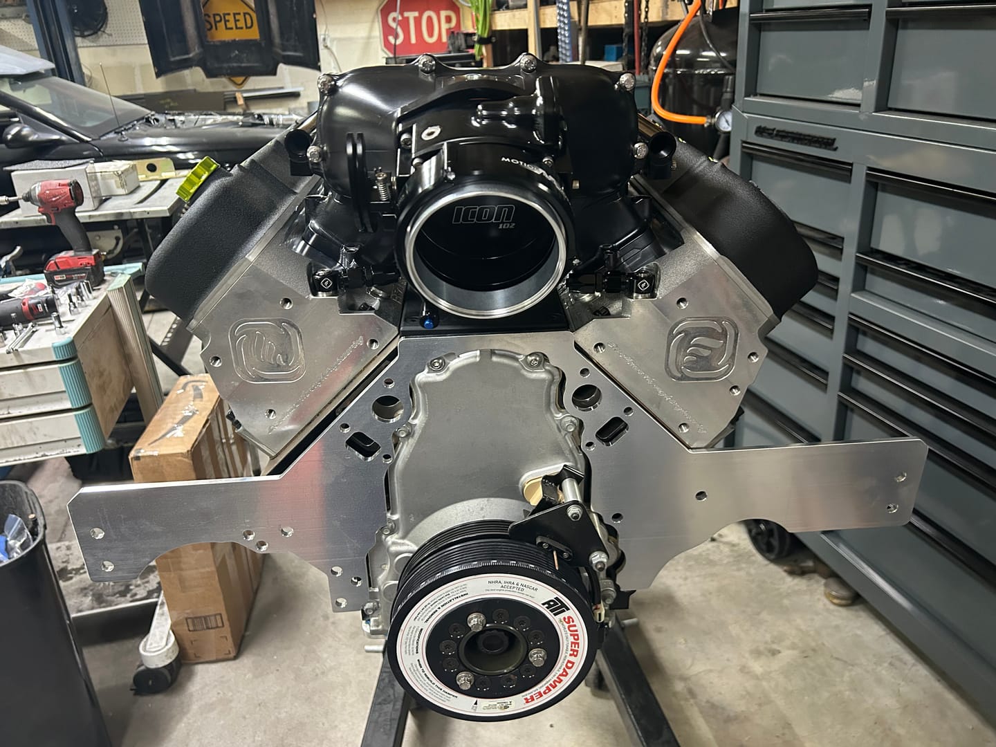 Customer photo review of ICON 102/105mm Cable Drive Throttle Body (Black) w/ Interchangeable Connection