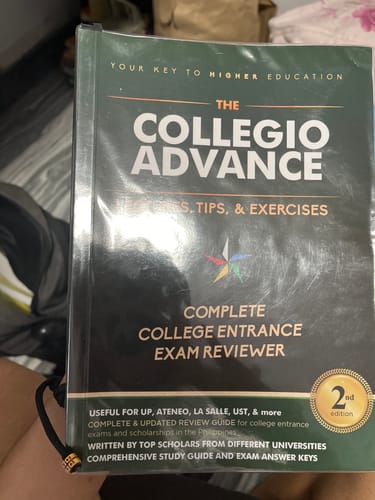 Customer photo review of Collegio Advance - ULTIMATE Updated College Entrance Exam Reviewer for 2024 - 2025
