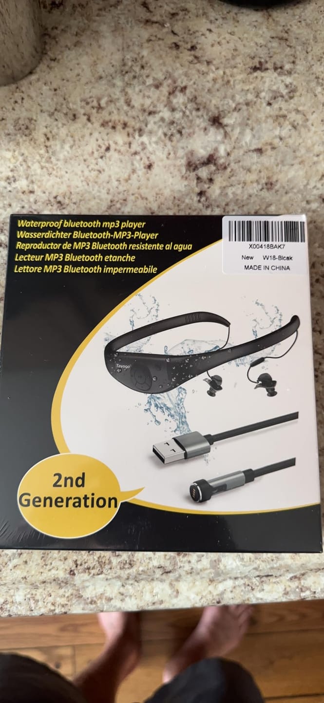 Customer photo review of Tayogo W18 Waterproof Swimming MP3 Player,Bluetooth 5.4 & 32GB Memory