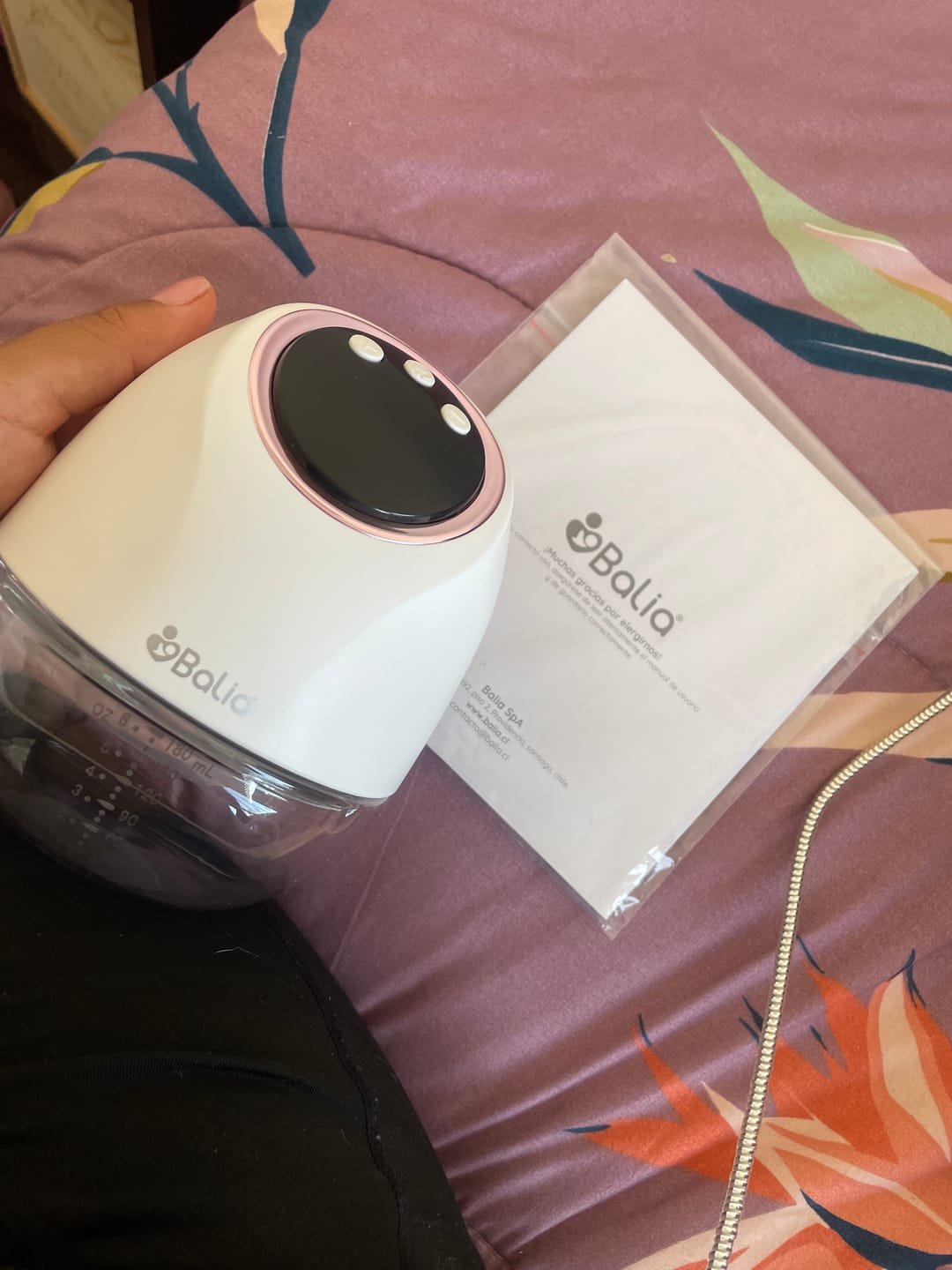 Customer photo review of Extractor de leche inalámbrico
