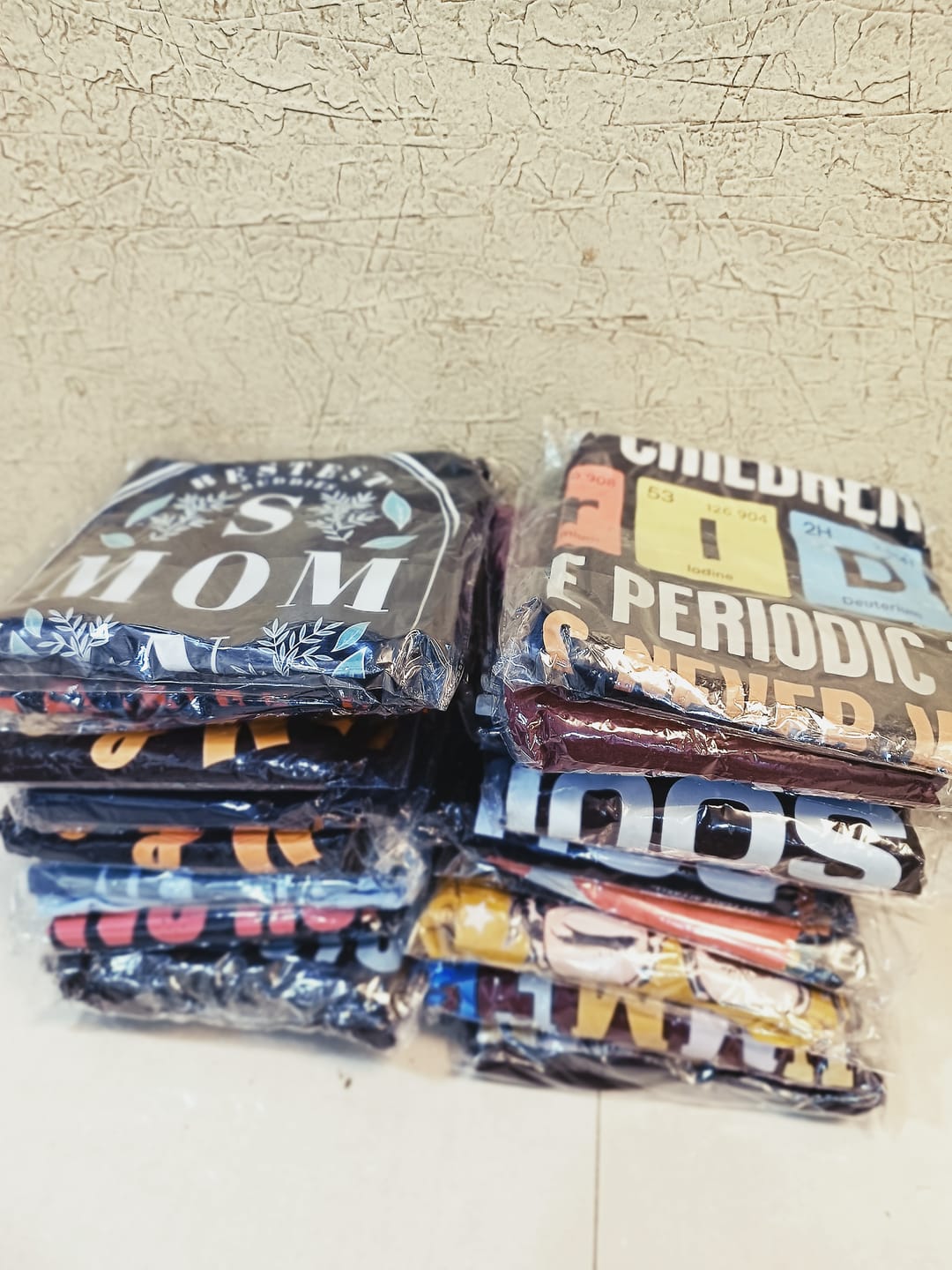 Customer photo review of Funny Parents Son T-shirt: You Can't Scare Me, I Have Two Boys