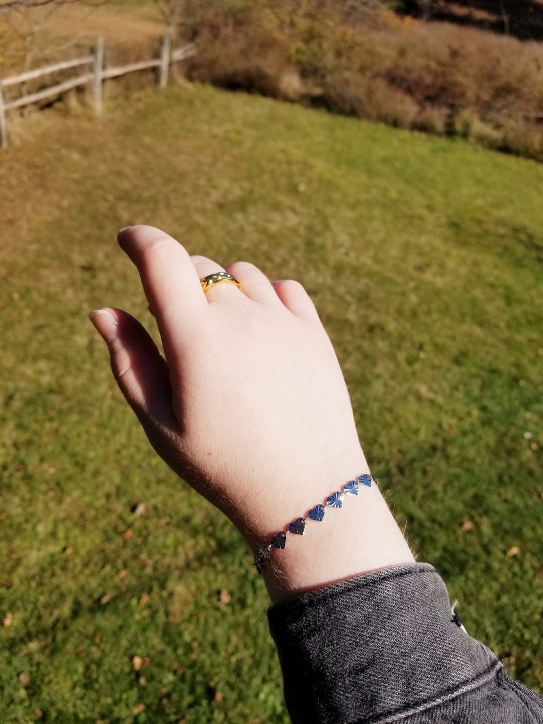 Customer photo review of Starlight Heart Chain Bracelet