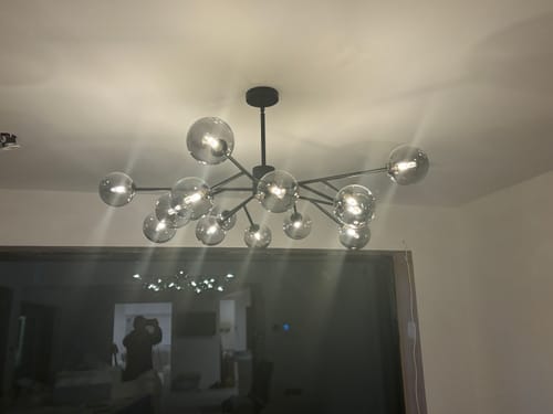 Customer photo review of 15-Light Sputnik Modern Sphere Chandelier
