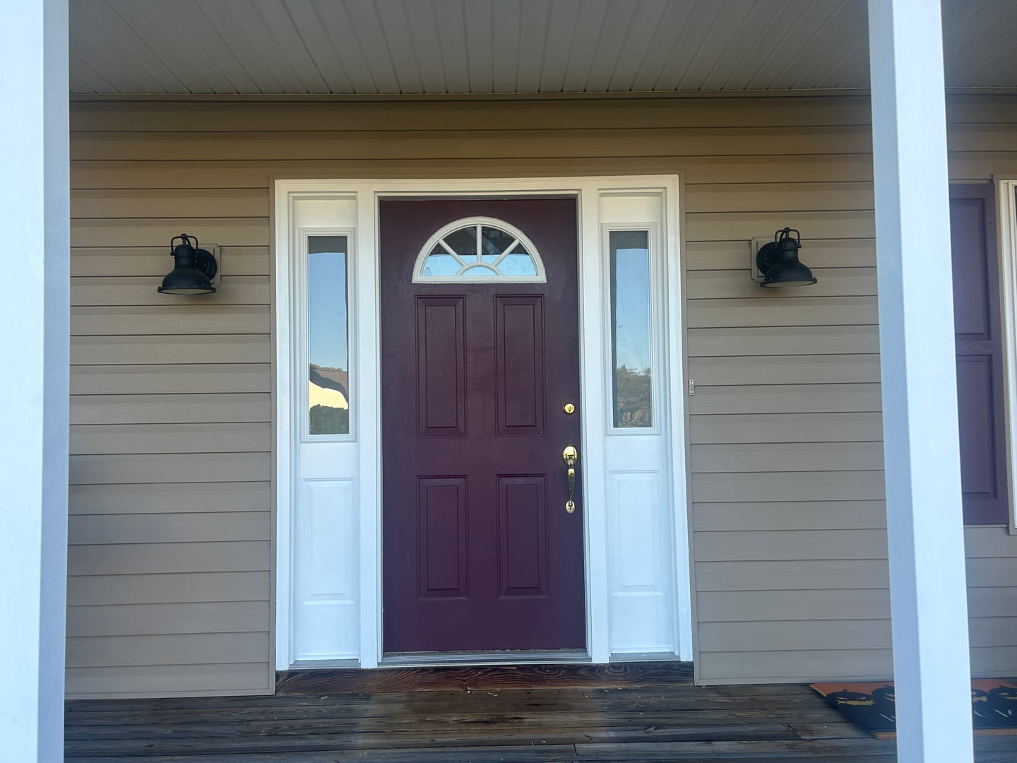 Customer photo review of Frost Glass and Frame Kit (Half Sidelite 10" x 38" Frame Size)