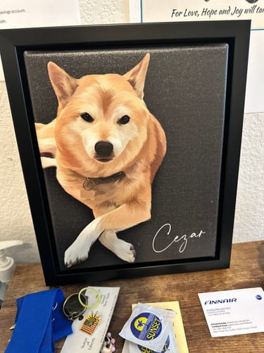 Customer photo review of Pet Art Canvas Wrap