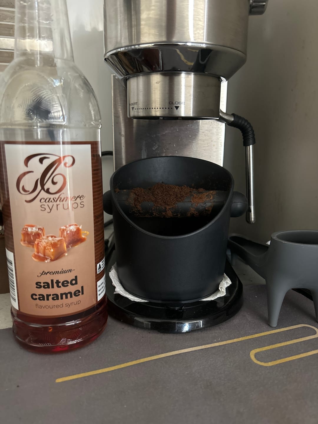 Customer photo review of Salted Caramel Coffee Syrup