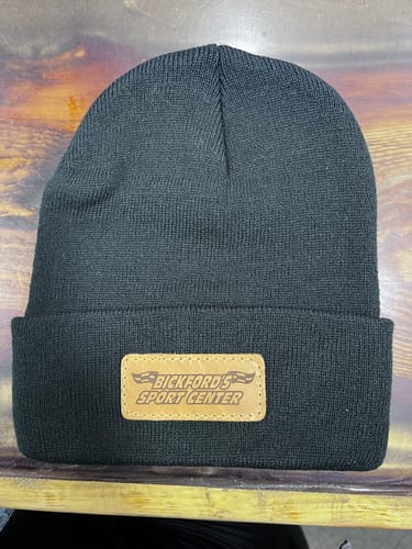 Customer photo review of Custom Leather Patch Beanie