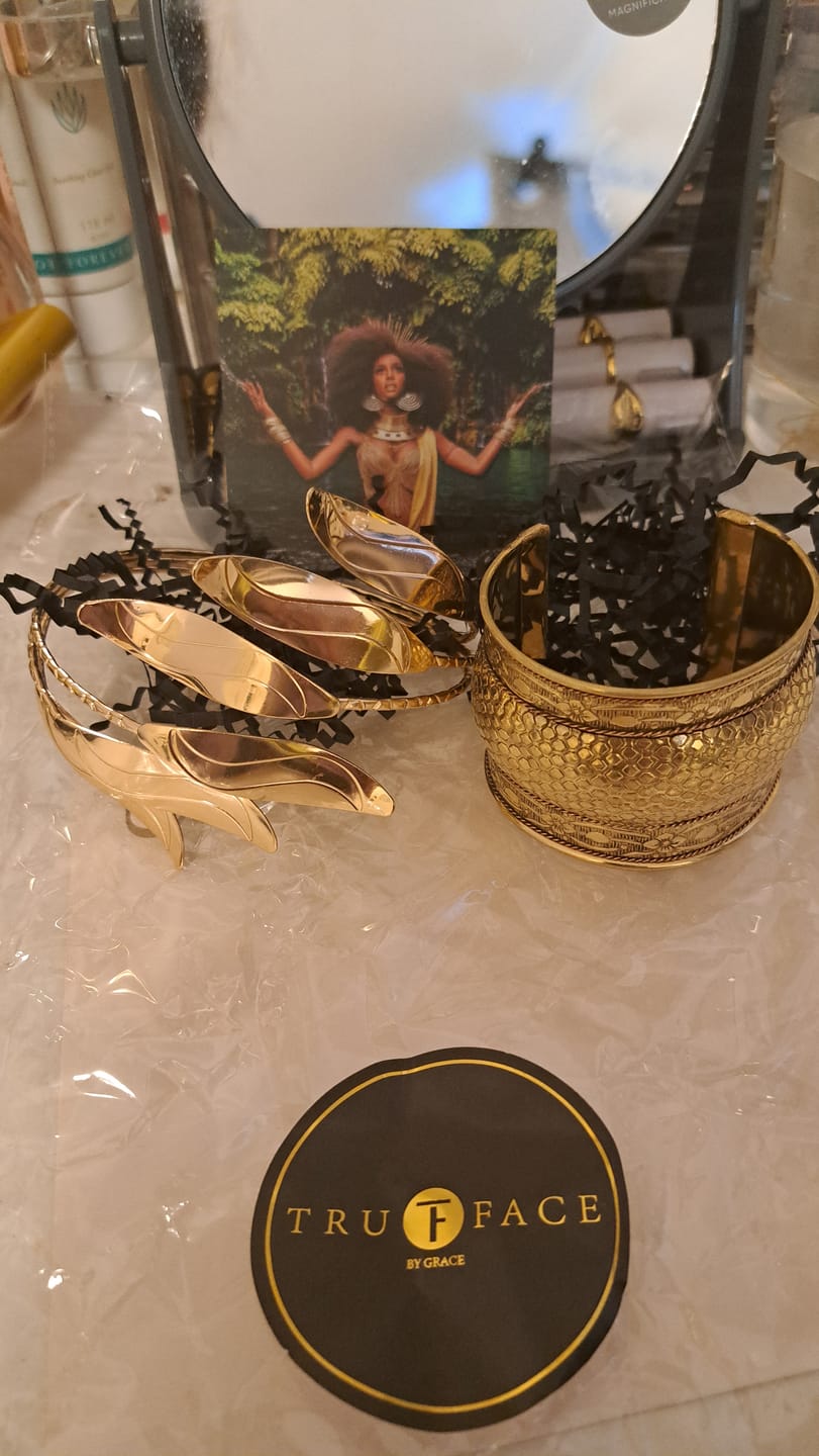 Customer photo review of Goddess Arm Cuffs