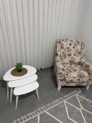 Customer photo review of Beyaz MDF 3'lü Zigon Sehpa Takımı