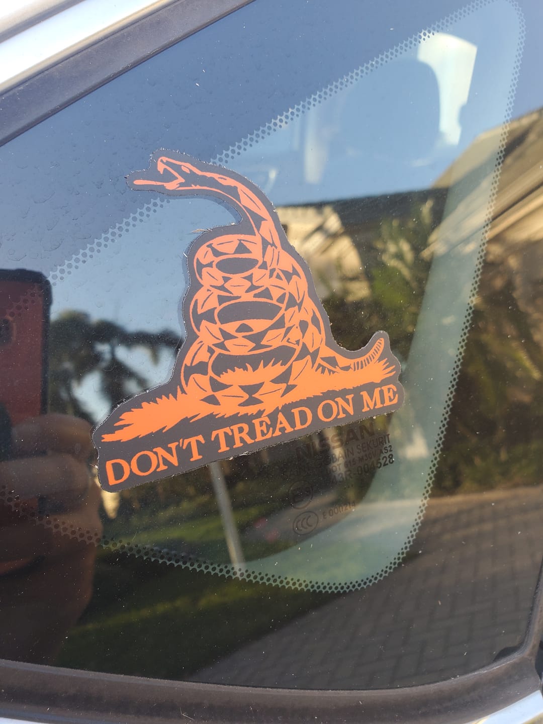 Customer photo review of Don't Tread On Me Decal
