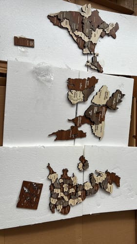 Customer photo review of Map of United Kingdom - Wood Wall Art Decor 3D&Multiyered - Gift for Her UK