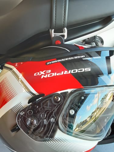 Customer photo review of Triumph Trident 660 Helmet Hook (lock)