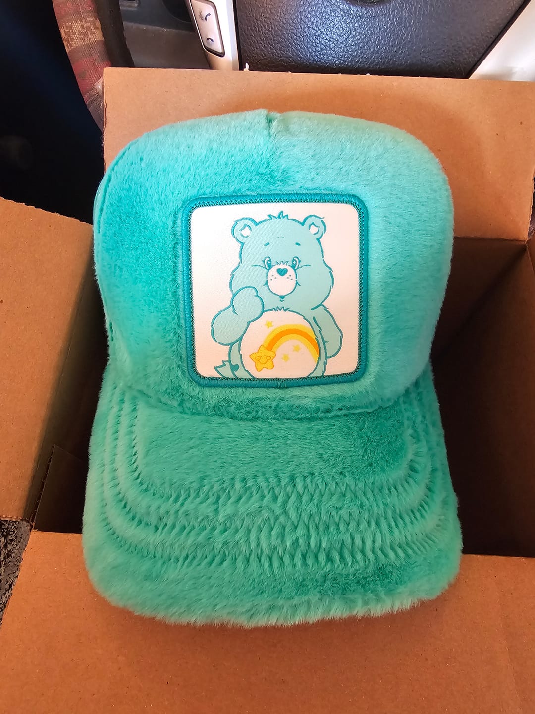 Customer photo review of OVERLORD X Care bears:  Wish Bear Trucker Cap