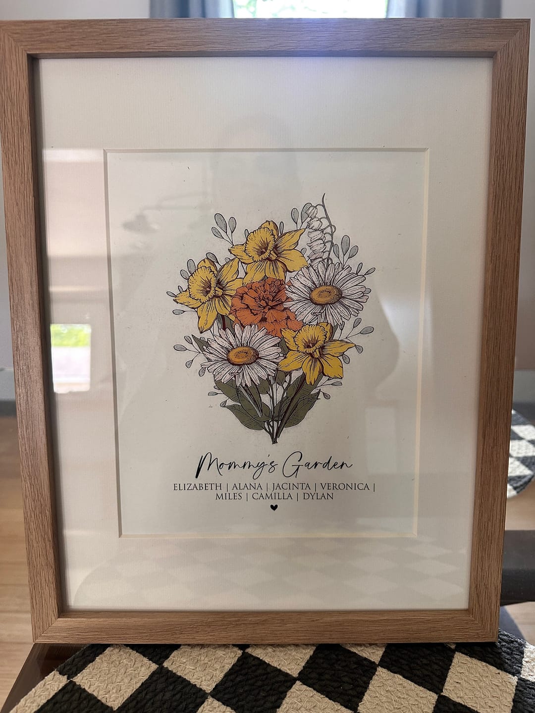 Customer photo review of Mom's Garden Birth Flower Print - Digital / Canvas