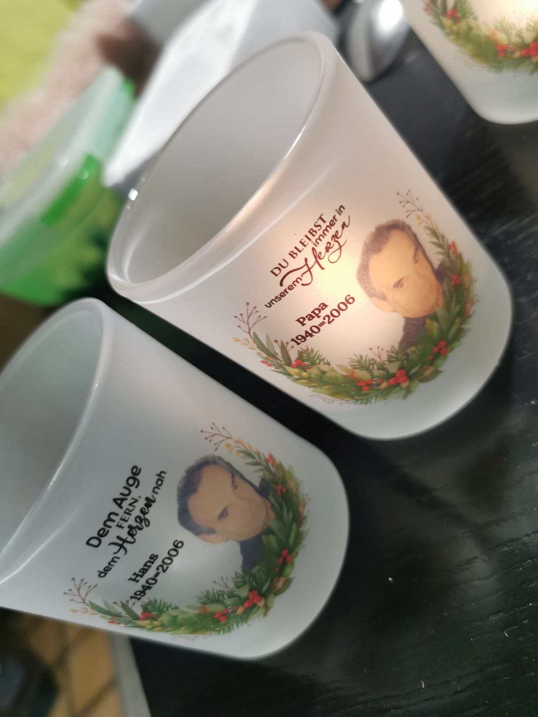 Customer photo review of Bei euch - Personalisiertes Teelicht