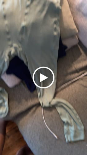 Customer video review of Rib Lounge Leggings - Seafoam