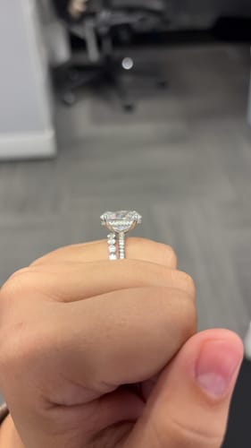 Customer photo review of 8.0 Carat Louily Exclusive Oval Cut Simulated Diamond Engagement Ring