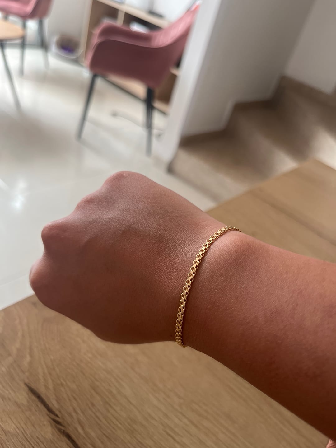 Customer photo review of Pulsera Bismarck en Oro laminado 18k