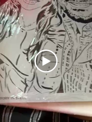 Customer video review of Custom Metal Portrait