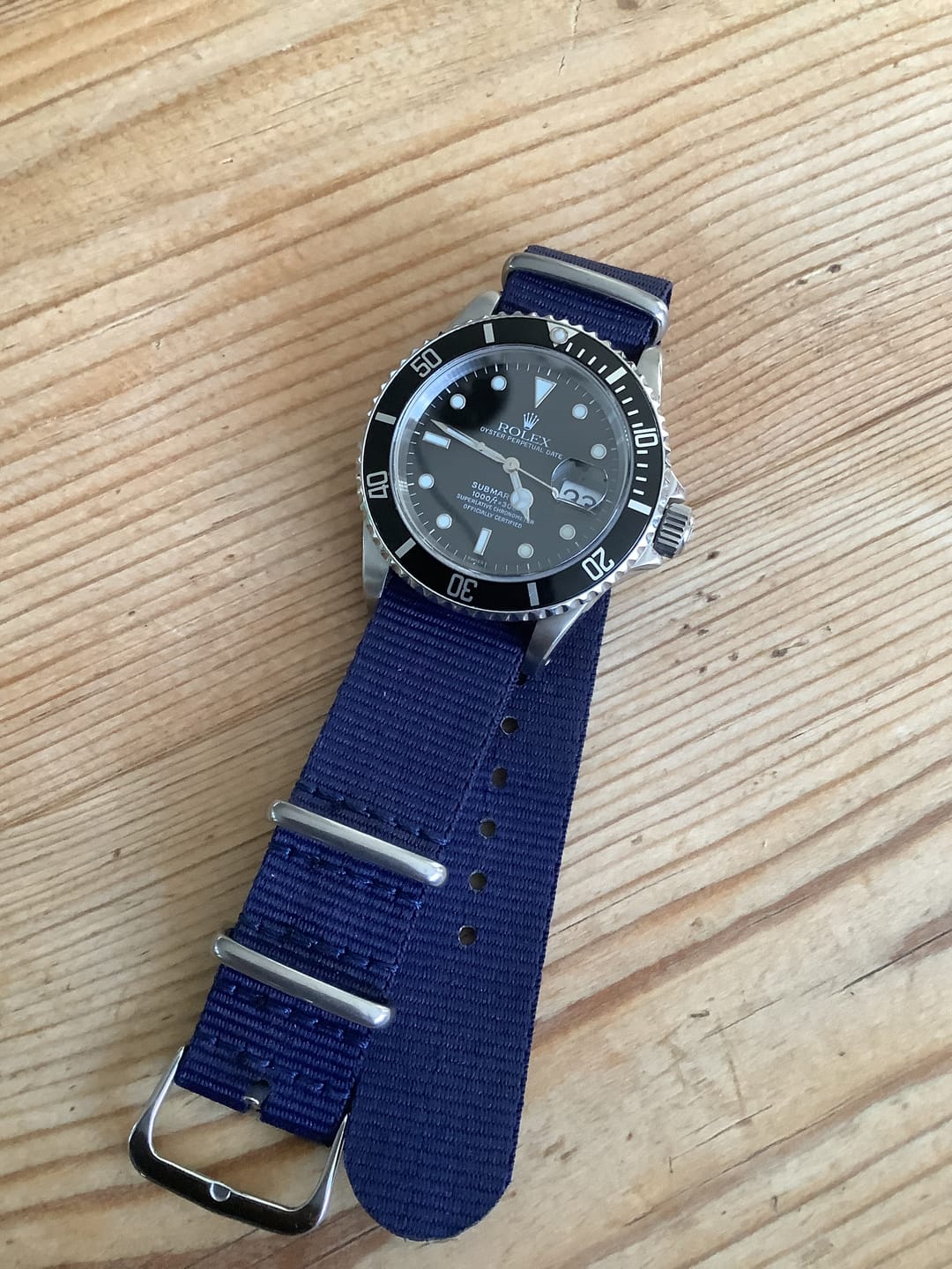 Customer photo review of Classic Military Style Strap - Deep Blue