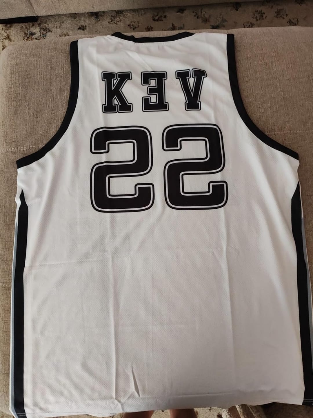 Customer photo review of Custom Reversible Basketball Jerseys with Numbers |  Personalized Double Side Tops