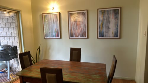 Customer photo review of Eucalyptus Bark - Three Piece Eucalypts Bark Australian Native Print Set Triptych